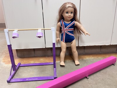 American Girl Doll Mckenna Bars +Beam+Leotard/ Used