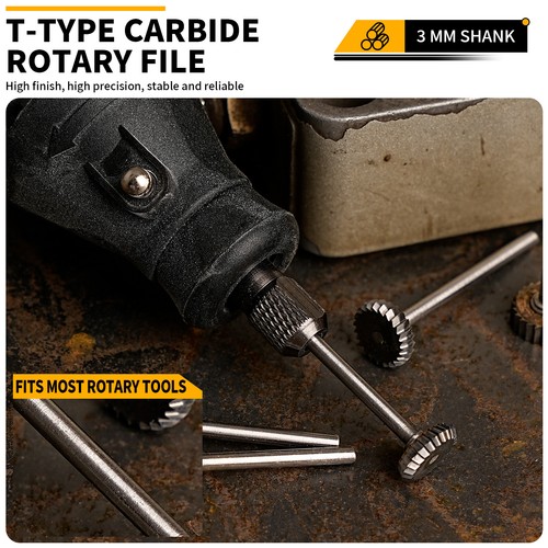 Tungsten Carbide Rotary Burr Bit With 3mm Shank F Engraving Carver Rotary Tool - Picture 5 of 20