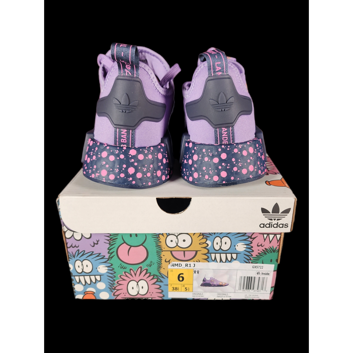 Women's ADIDAS NMD_R1 x KEVIN LYONS JUNIOR SHOES 'MONSTER' US (7.5