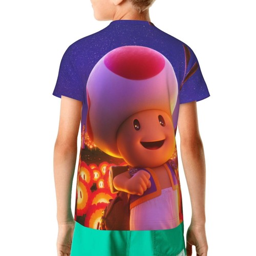Camiseta Super Mario Bros Game Niños Jóvenes Dibujos Animados Cuello Redondo Manga Corta Prendas para el torso - Imagen 31 de 34