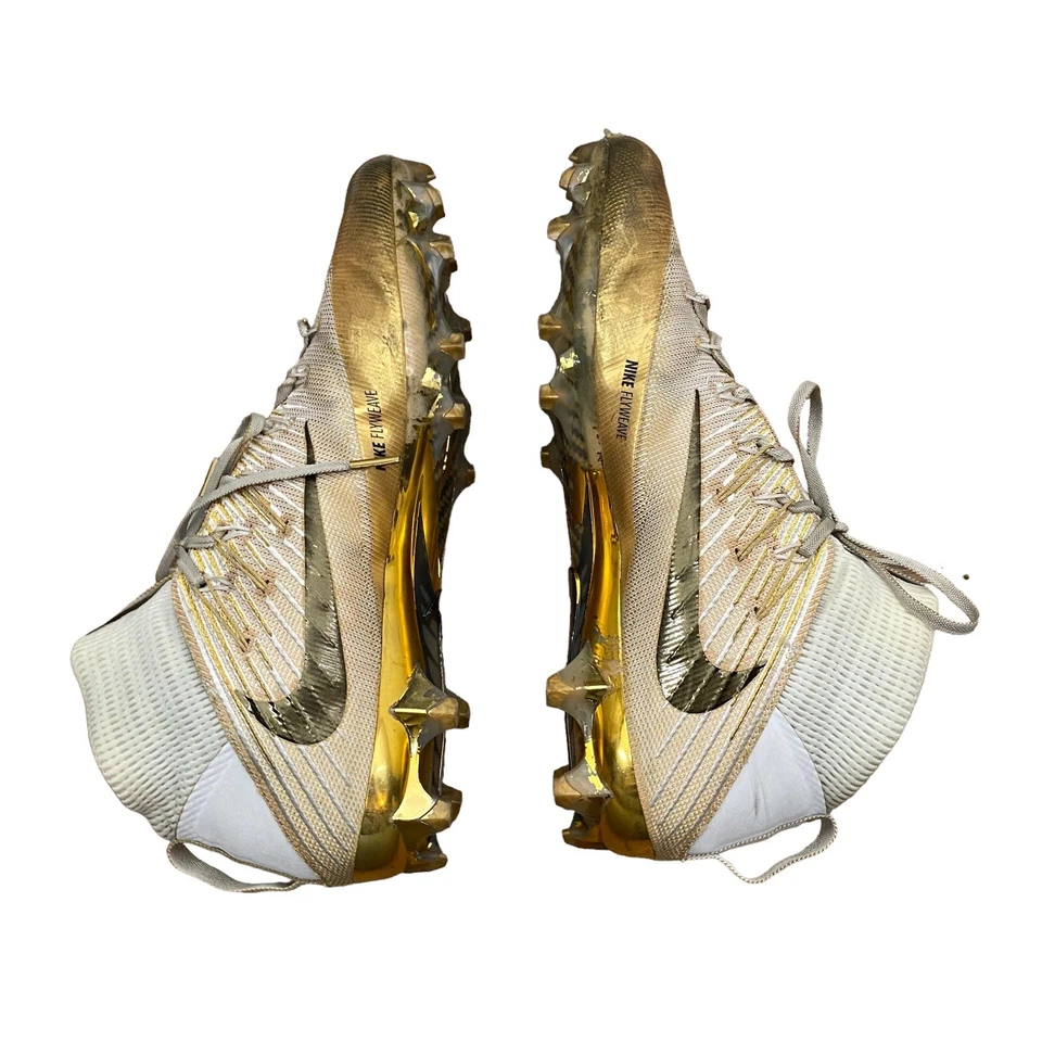 Nike Sz 12 Vapor Untouchable 2 LE Super Bowl Edition 50 White/Gold 822293-107 - Image 4 of 4