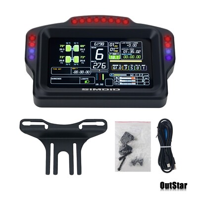 SIMDID DV480 PRO Dashboard Sim Racing Dash Display 5-in Screen & 16 RGB LEDs