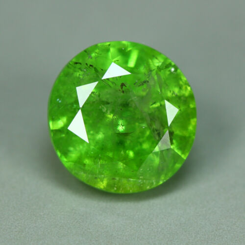2.53ct 7.7x7.5mm Round Natural Andradite Garnet Unheated Gems from Namibia - Foto 1 di 6