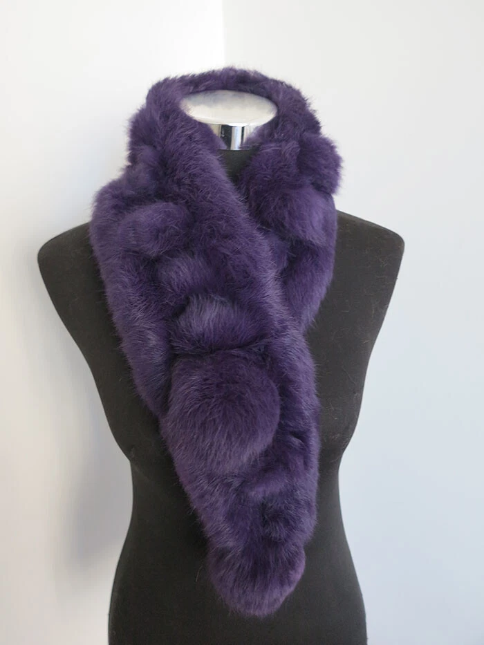 100% Handmade Real Rabbit Fur Scarf /cape/neck Wrap/shawl /collar/cuffs 100*15cm - Image 4 of 4