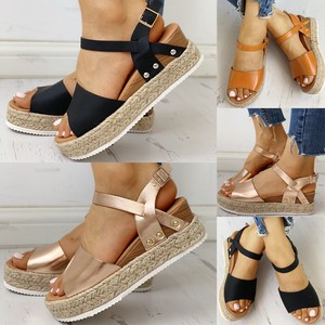 espadrille open toe ankle strap platform sandals