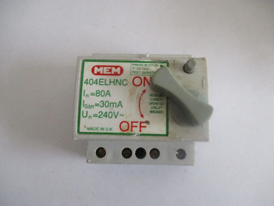MEM 80 AMP 30mA 404ELHNC RCCB SCHUTZSCHALTER