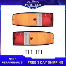 Pair Tail Light Lenses Left & Right with Screws Fits Porsche 911 912