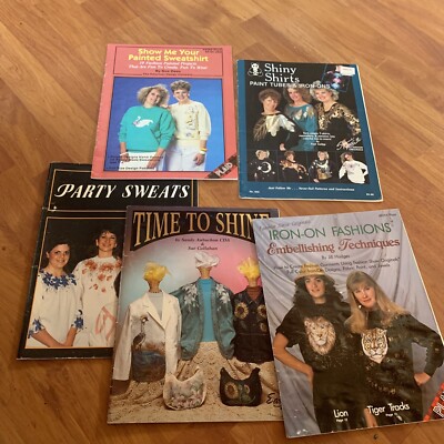 5 Vintage Craft Instruction Magazines, Decorative Artist, Iron-on pattern