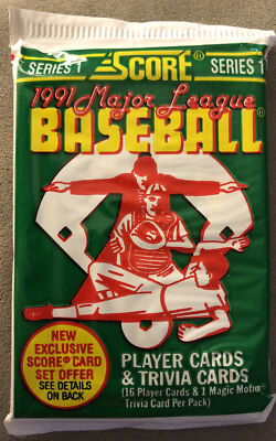 1991 Score Baseball Pack Lance Parrish Angels (Top) Larry Sheets Tigers (Back)
