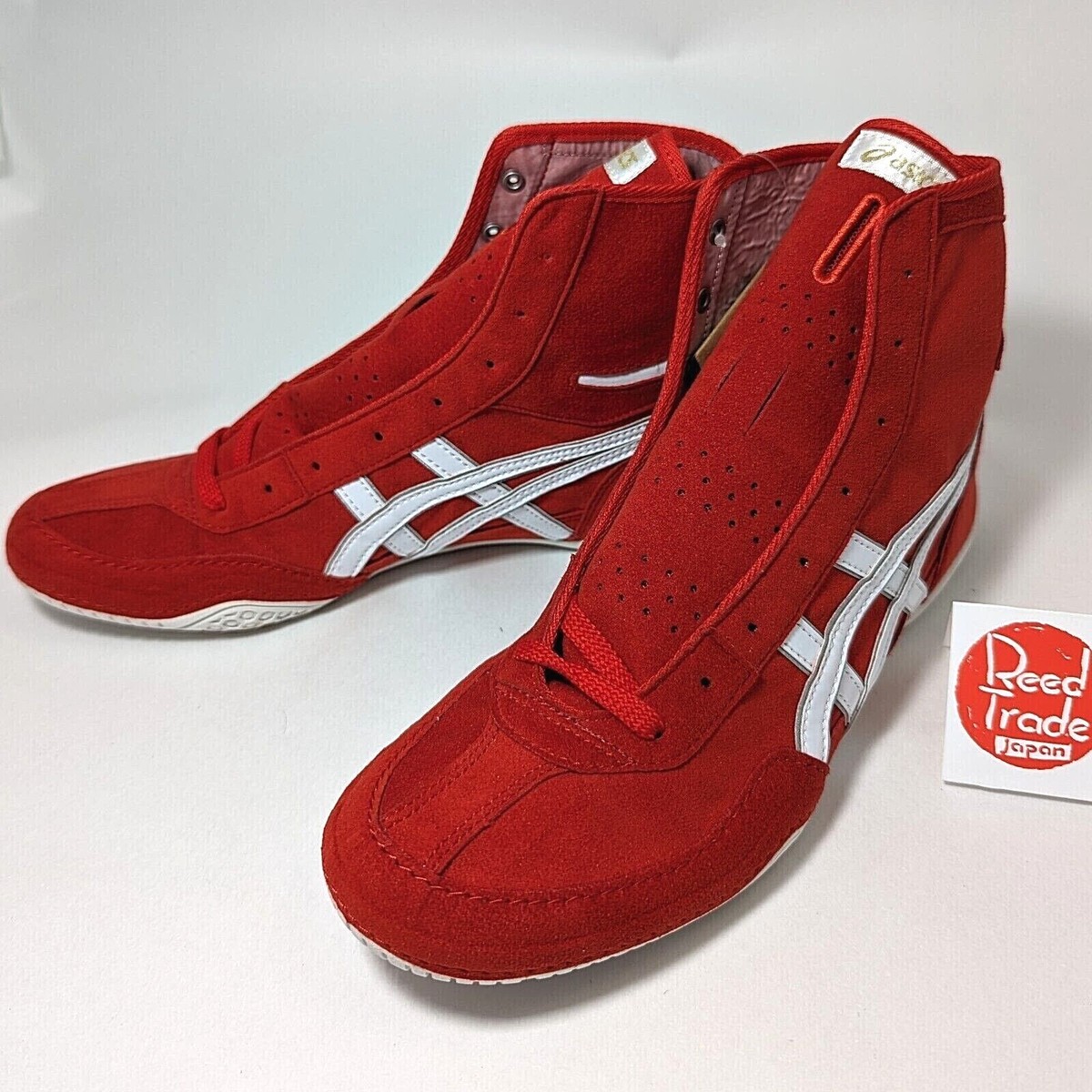 アシックス　 ROAD 84ｃｍ　/　900ｇ ASICS Wrestling Shoes 1083A001 Red/White(edge:Silver) EX-EO