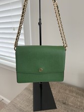 New Tory Burch Robinson Floral Interior Convertible Shoulder Bag Green