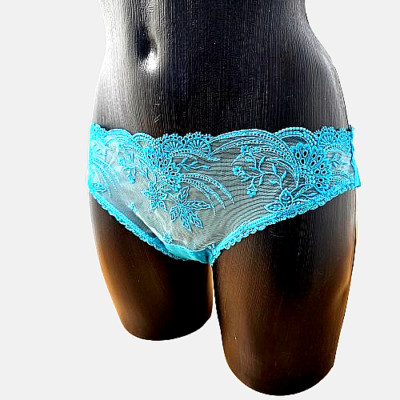 La Perla Luxus Panty Slip Gr 42 feiner Seiden Stoff + Tüll aus Sylter Boutique