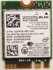 Intel Dual Band Wireless AC7260 WiFi Bluetooth 4.0 Network Card