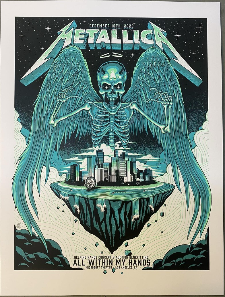 Metallica Helping Hands '22 Concert: Ltd. Ed. Poster by Jim Mazza