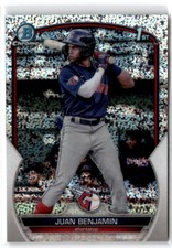 2023 Bowman Chrome 1st Speckle Refractor Juan Benjamin Cleveland Guardians