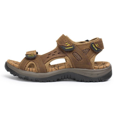 Neu Herren Sport Sandalen Sommer Trekkingsandalen Leder Outdoor Sommer Freizeit- - Bild 14 von 18