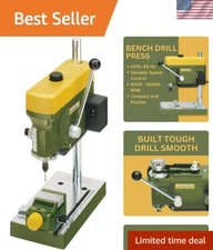 Proxxon TBM 115 Drill Press: Versatile 3 Speed with Precision Steel Collets