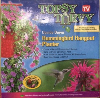 Topsy Turvy HummingBird Butterfly Planter As Seen On TV Easy Gardening Idea