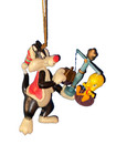 Sylvester and Tweety Bird 2000 Christmas Ornament
