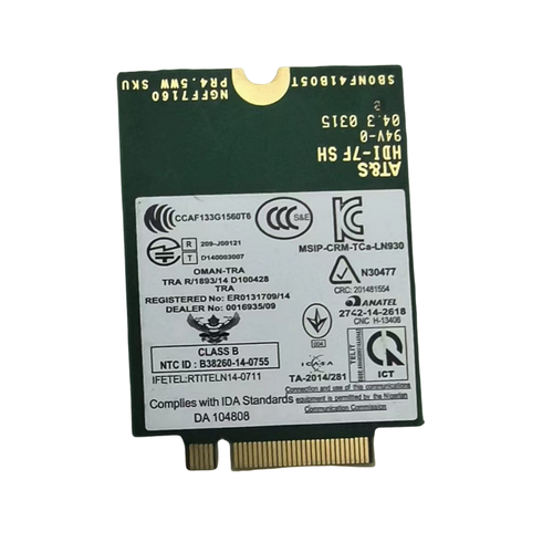 Dell Latitude 7350 DW5810e Telit LN930 NRR39 4G/LTE/DC-HSPA+ WWAN Module Card - Picture 2 of 2