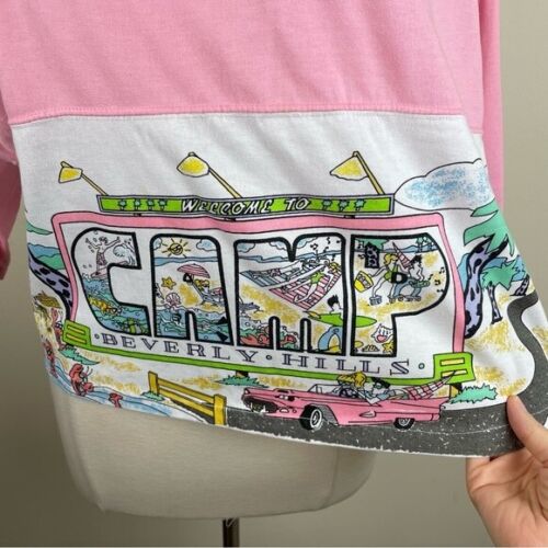 Vintage Camp Beverly Hills Pink Hollywood Car Blouse Tee Shirt Top Women - Picture 4 of 6