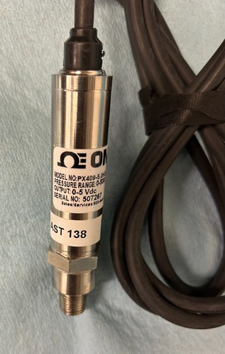 4x Omega PX409-5.0KG5V Pressure Transducers 5000 PSI 0-5V w/ Cables & Caps - Picture 16 of 18