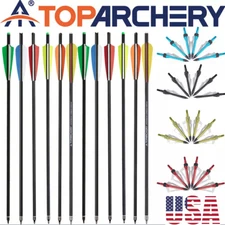 Archery 20 Inch Crossbow Bolts OD 8.8mm Half Moon Nocks Carbon Arrows Hunting