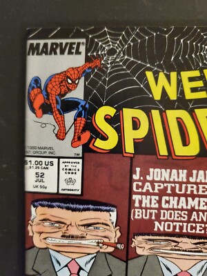 Web of Spider-Man #52 (July 1989 Marvel) J. Jonah Jameson Captured