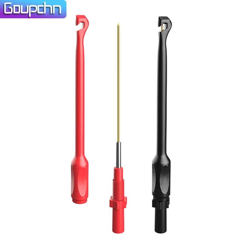 GOUPCHN 2PCS Automotive Wire Piercing Probe Puncture Probe Pin Test Clip with 4mm Socket