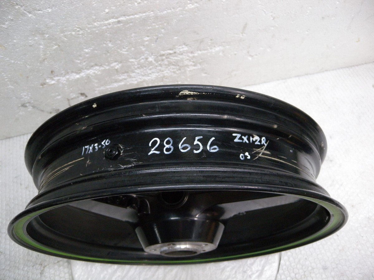 リ KAWASAKI ZX1200 B2 2003 F-1389 17X3.50 FRONT WHEEL (28656