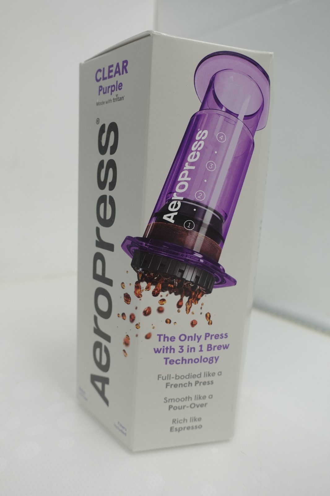 AeroPress CLEAR Purple Coffee and Espresso Maker