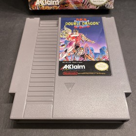 🔥Double Dragon II 2 The Revenge completo di scatola CIB con poster! Nintendo NES 1990