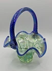 FENTON ART GLASS HAND PAINTED BASKET