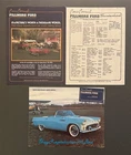 1980 Shay Reproductions 1955 Ford Thunderbird BROCHURE & Accessory Price Sheet