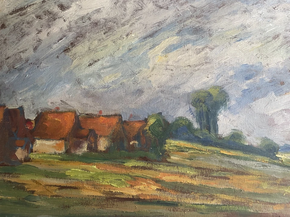 Landschaftsgemälde, Ölgemälde, 1922, expressionistisch, signiert, 20er Jahre - Bild 2 von 4