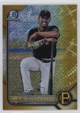 2022 Bowman Mega Box Gold Mojo Refractor /50 Shalin Polanco #BCP-145 02dl