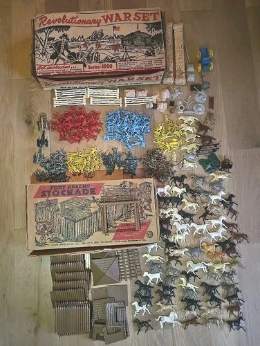 Huge Lot Louis Marx Revolutionary War Set 1000 Fort Apache Stockade Etc