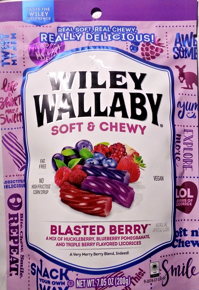 Regaliz suave estilo australiano con bayas chorro Wiley Wallaby de 3 bolsas 7,05 OZ ENVÍO GRATIS Foto 4 de 4