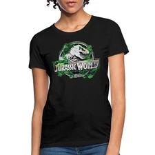 Jurassic World With T-Rex And Trees Women's T-Shirt