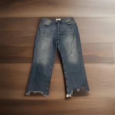 FREE PEOPLE WE THE FREE MAGGIE MID RISE STRAIGHT LEG CROPPED JEANS Size 24