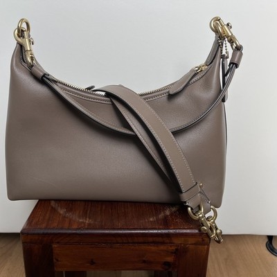 Coach Juliet Schultertasche fein genarbtes Leder dark Stone gebraucht
