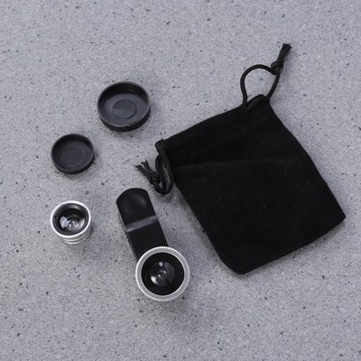 3 in Cell Phone Wide Angle Lens Macro Attachment External Clip for