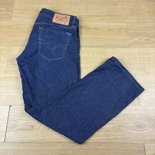 Diesel Larkee Regular Straight Jeans W33 L32 Blue Button Fly Classic Denim 0802A