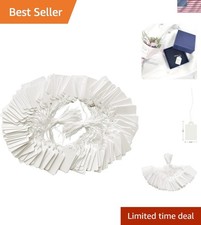200 White Price Display Tags with String for Jewelry, Clothing - 1.38 x 0.87 ...