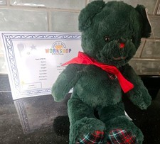 Build A Bear Green Plaid Christmas Teddy Bear 16" Soft Toy 2021 New with tags