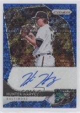 2020 Prizm Rookie Quick Pitch Blue Donut Circle 14/50 Hunter Harvey Auto 2b2