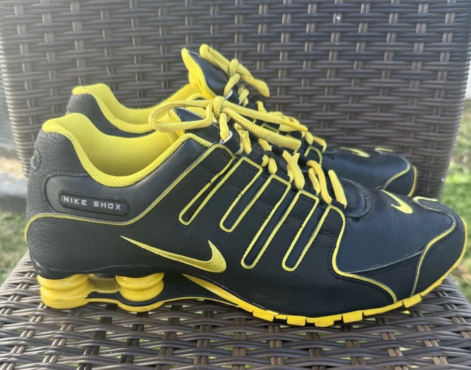 Nike Shox NZ NIKEiD Custom Black Yellow Men’s 12W RARE 626915-991 2014 VTG Shox - Image 3 of 4