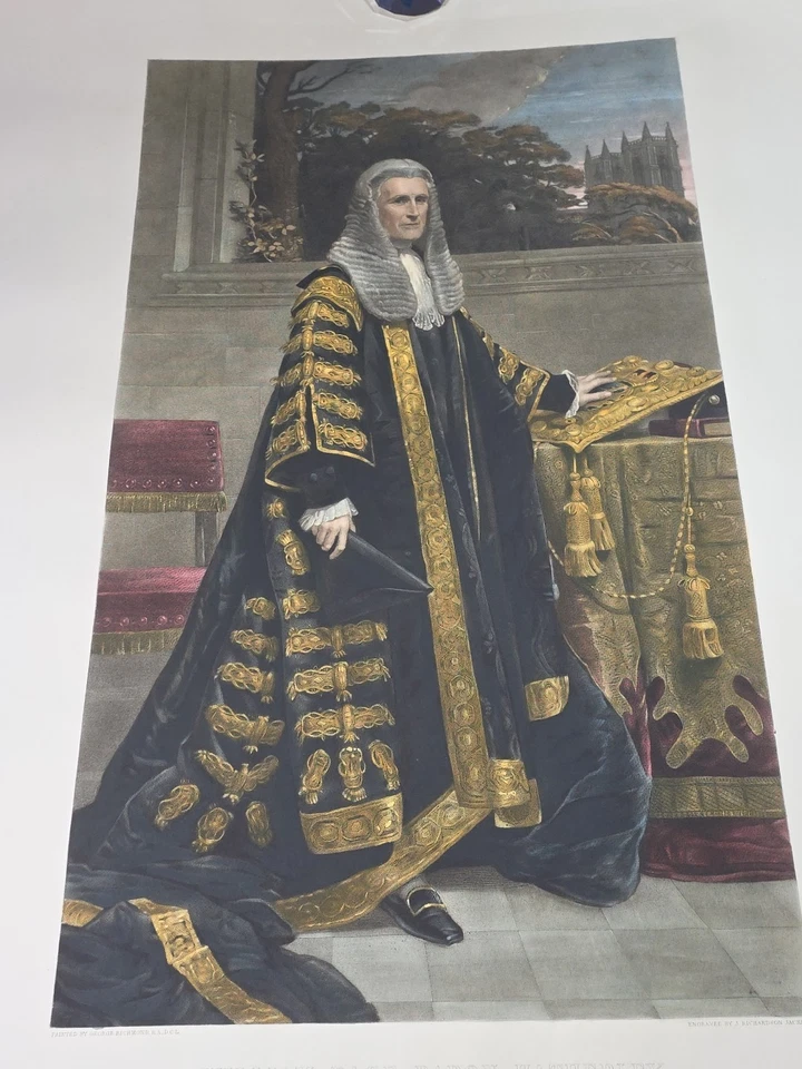 Impresión litográfica en madera de William Page del artista George Richmond 25 pulgadas x 14,5 pulgadas Foto 2 de 4