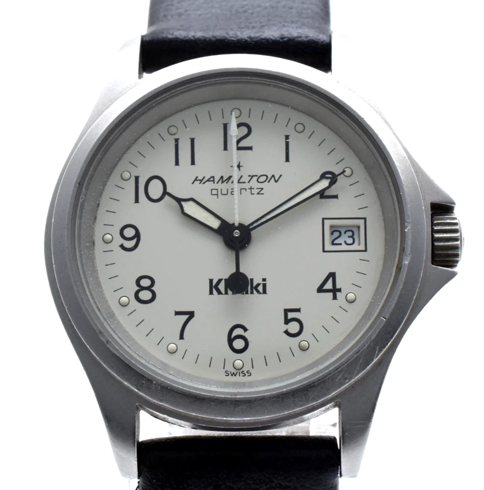 [EXC+5] Reloj para mujer Hamilton caqui 9771 30 mm esfera marfil cuarzo de JAPÓN Foto 3 de 4