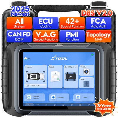 XTOOL D8S 2.0 OBD2 Diagnosegerät Auslesegerät KFZ Scanner Alle System ECU Coding